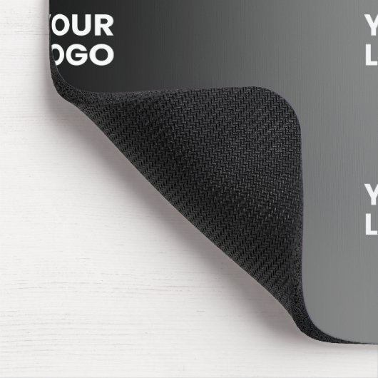 お使いのシンプルRepeatロゴ |黒とグレーのグラデーション マウスパッド (コーナー)