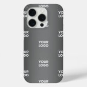 お使いのシンプルRepeatロゴ |黒とグレーのグラデーション Case-Mate iPhoneケース (裏面)