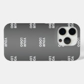 お使いのシンプルRepeatロゴ |黒とグレーのグラデーション Case-Mate iPhoneケース (裏面 (横))