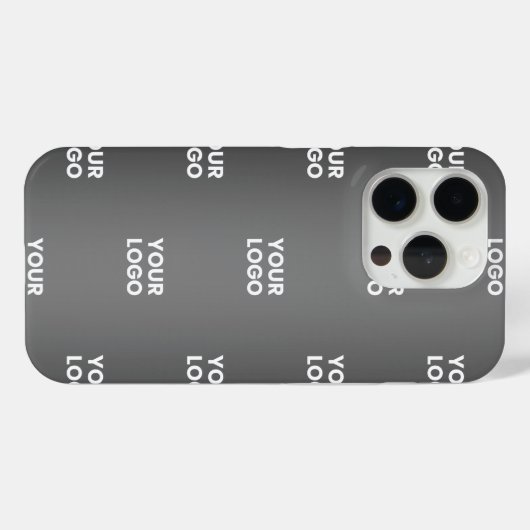 お使いのシンプルRepeatロゴ |黒とグレーのグラデーション Case-Mate iPhoneケース (裏面 (横))