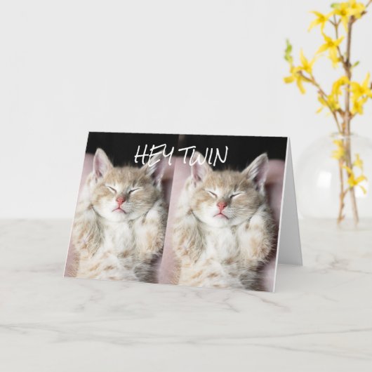 **お使いのツインにTWIN**用の**誕生日** カード (黄色い花)