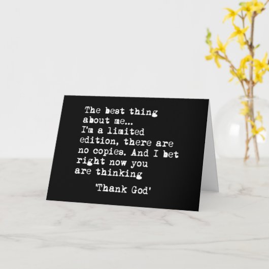 **お使いのツイン向けの究極の誕生日ユーモア** カード (黄色い花)