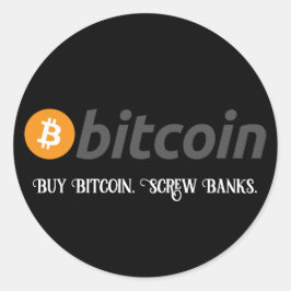 お使いのテキスト/カラー買Bitcoinスクリューバンク黒 ラウンドシール