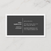 お使いのモダンイニシャル/モノグラム付き&シンプルボックスロゴ 名刺 (裏面)