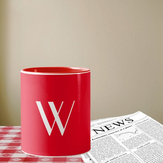 お使いのモノグラムは赤(&H) ツートーンマグカップ