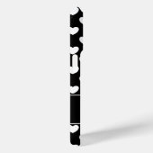 お使いの名前をカスタムするテンプレート – 派手な白黒 Case-Mate iPhoneケース (裏面 / 右)