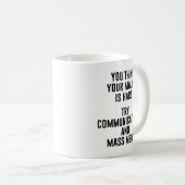 お使いの考えISの専攻の懸命は通信を試す コーヒーマグカップ (正面右)