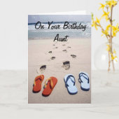 お使いの誕生日の**ANT**ビーチスタイルカード カード (黄色い花)