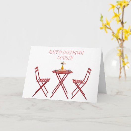 お使いの誕生日カードに祝*従姉妹の カード (黄色い花)