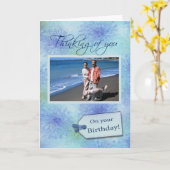 お使いの誕生日 – フォトカードテンプレート カード (黄色い花)