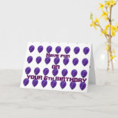 お使いの誕生日*****6台目のバルーン****にはおもしろい カード (黄色い花)