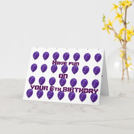 お使いの誕生日*****6台目のバルーン****にはおもしろい カード (黄色い花)