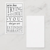 お使いの車の延長保証について 名刺 (正面/裏面)