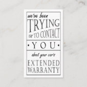 お使いの車の延長保証について 名刺 (正面)