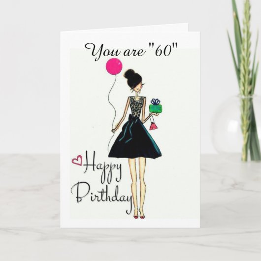 **お使いの**60**誕生日!!!!**誕生日カード カード (正面)
