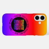 お使いのQRコードスキャン情報とカスタム文字iPhoneケース Case-Mate iPhoneケース (裏面 (横))