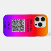 お使いのQRコードスキャン情報とカスタム文字iPhoneケース iPhoneケース (裏面横)