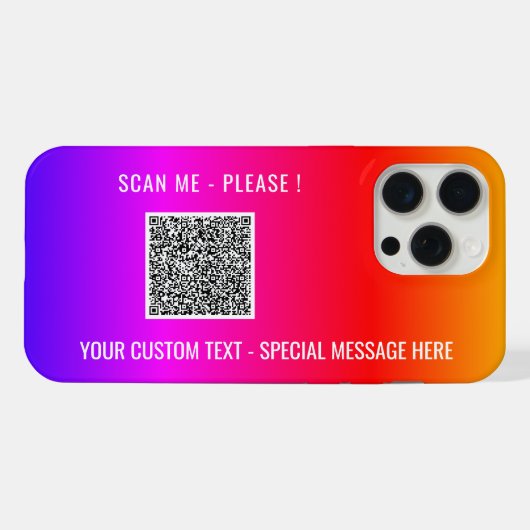 お使いのQRコードスキャン情報とカスタム文字iPhoneケース iPhoneケース (裏面横)