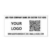 お使いのQRコードスキャン情報ロゴと文字ラバースタンプ ラバースタンプ (インプリント)