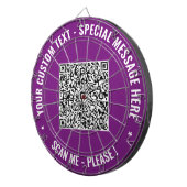 お使いのQRコードダーツボードカスタムの文字と色 ダーツボード (正面右)