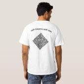 お使いのQRコードTシャツとカスタム文字カラーの選択 Tシャツ (裏面フル)