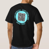 お使いのQRコードTシャツ(カスタム文字とカラー) Tシャツ (裏面)