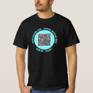 お使いのQRコードTシャツ(カスタム文字とカラー) Tシャツ