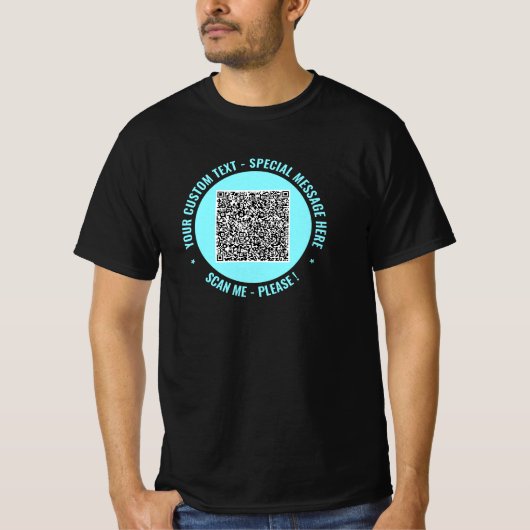 お使いのQRコードTシャツ(カスタム文字とカラー) Tシャツ (正面)