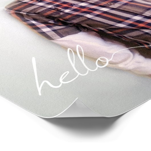 お使カスタムいの8 x 10インチかわいいHello and Year ポスター (角)