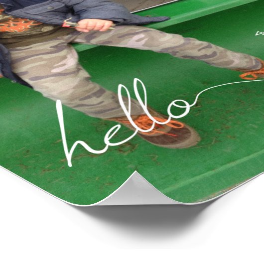 お使カスタムいの8 x 10インチかわいいHello and Year ポスター (角)