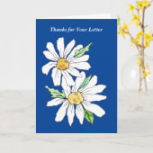 お便りを頂いてとてもうれしい カード (黄色い花)