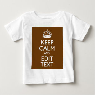 お保だやかで茶色の文章 ベビーTシャツ