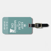 お保となしく結婚-新郎新婦 ラゲッジタグ (正面横)