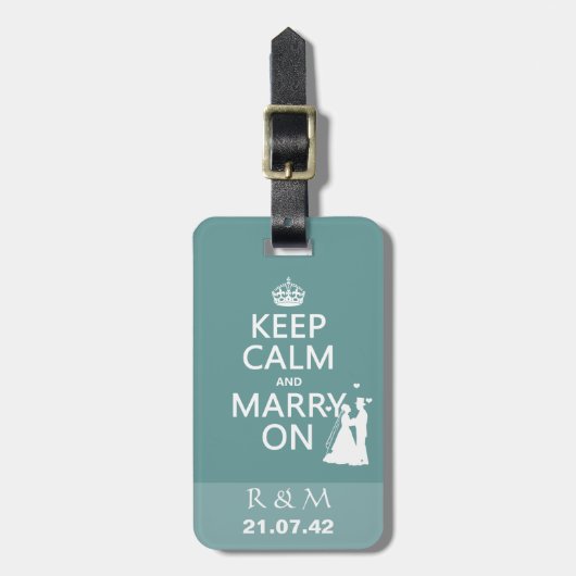 お保となしく結婚-新郎新婦 ラゲッジタグ (正面縦)