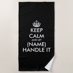 お保となしく、（お名前）に任せる ビーチタオル