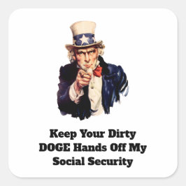 お保前の汚い犬が私の社会保障を引き離す スクエアシール