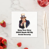 お保前の汚い犬が私の社会保障を引き離す スタンダードカクテルナプキン (インサイチュ)