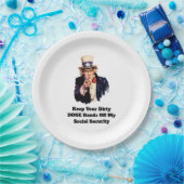 お保前の汚い犬が私の社会保障を引き離す ペーパープレート (パーティー)