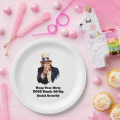 お保前の汚い犬が私の社会保障を引き離す ペーパープレート (パーティー)