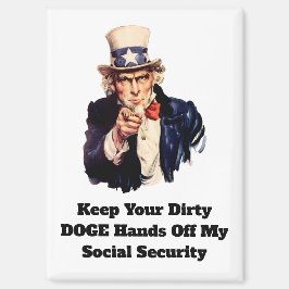 お保前の汚い犬が私の社会保障を引き離す マグネット