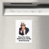 お保前の汚い犬が私の社会保障を引き離す マグネット (インサイチュ (食洗機))