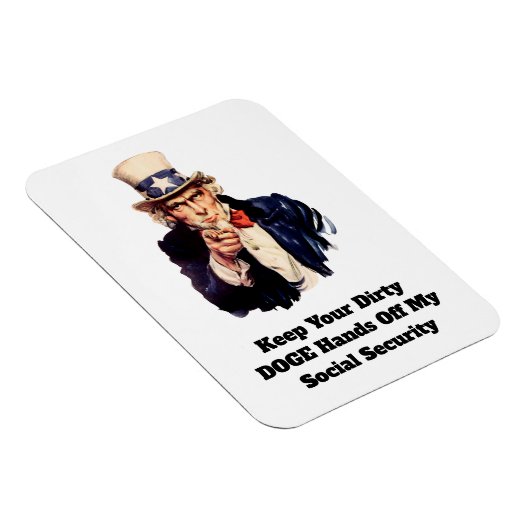 お保前の汚い犬が私の社会保障を引き離す マグネット (右側)