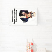 お保前の汚い犬が私の社会保障を引き離す 横断幕 (インサイチュ)