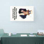 お保前の汚い犬が私の社会保障を引き離す 横断幕 (トレードショー)