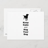 お保前の犬を抱きしめて ポストカード (正面/裏面)