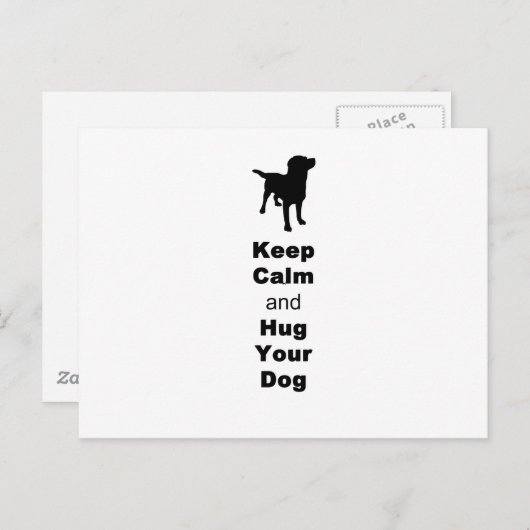 お保前の犬を抱きしめて ポストカード (正面/裏面)