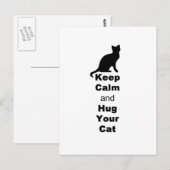 お保前の猫を抱きしめて ポストカード (正面/裏面)
