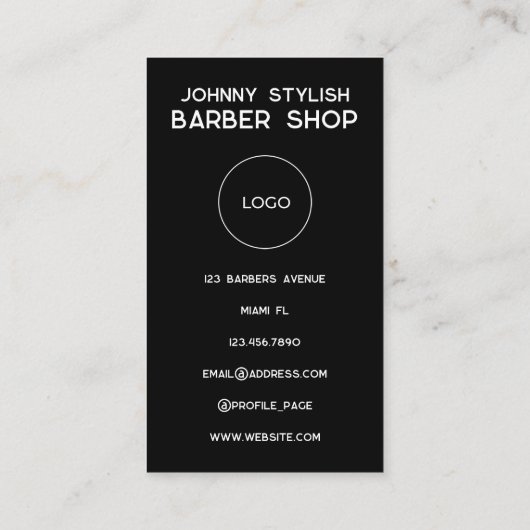 お保前の理容師を落ち着かせろ 名刺 (裏面)