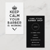 お保前の理容師を落ち着かせろ 名刺 (正面/裏面)