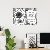 お保前の目の息子ひまわり色 ポスター (ホームオフィス)